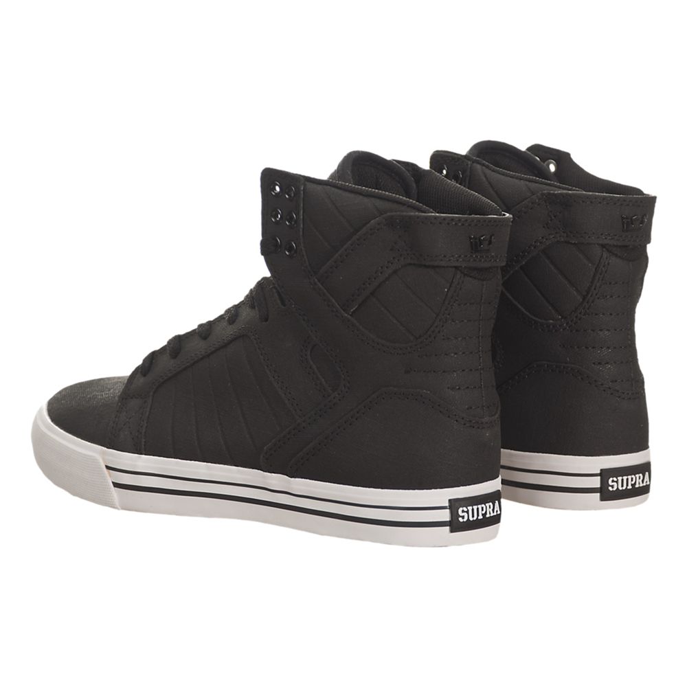 Baskets Montantes Supra SkyTop Noir Black/White Homme | FHM-77016720